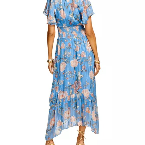 Joan Floral Metallic Thread Dress - Picture 2 of 6